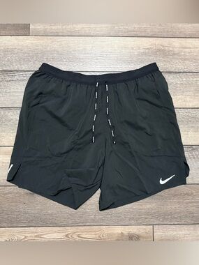 Nike Black Men's Athletic Shorts with White Swoosh